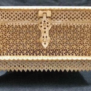 Handcrafted Camel Bone Jewelry Box (Jali Work) with Intricate Engravings,Mughal Jali Box, Engraved Box , Jewelery Box ,Engraved Mughal Box