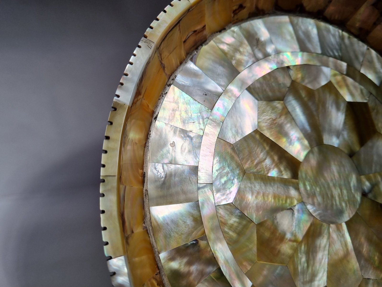 Beautiful Mother of Pearl Plate , Gujarat, Islamic Mughal Design Antique Finishing Plate , Mughal Plate For home Decor , handicrafts MOP - Image 3