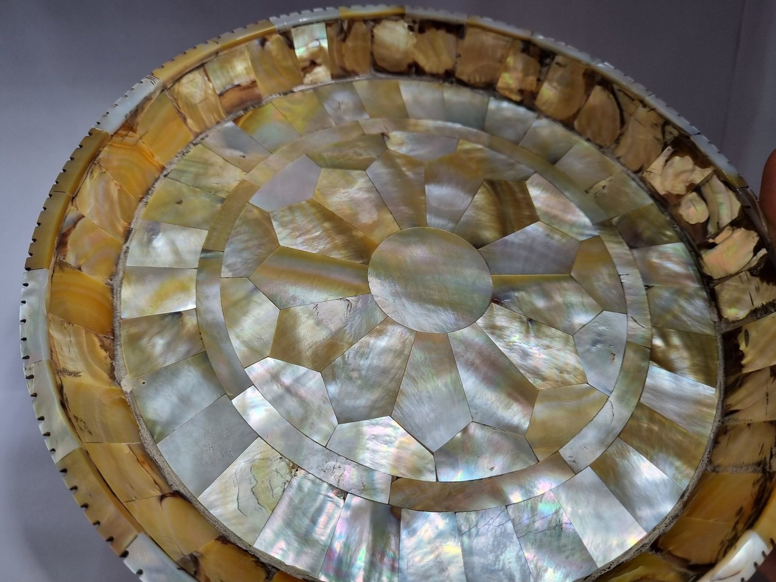 Beautiful Mother of Pearl Plate , Gujarat, Islamic Mughal Design Antique Finishing Plate , Mughal Plate For home Decor , handicrafts MOP - Image 4