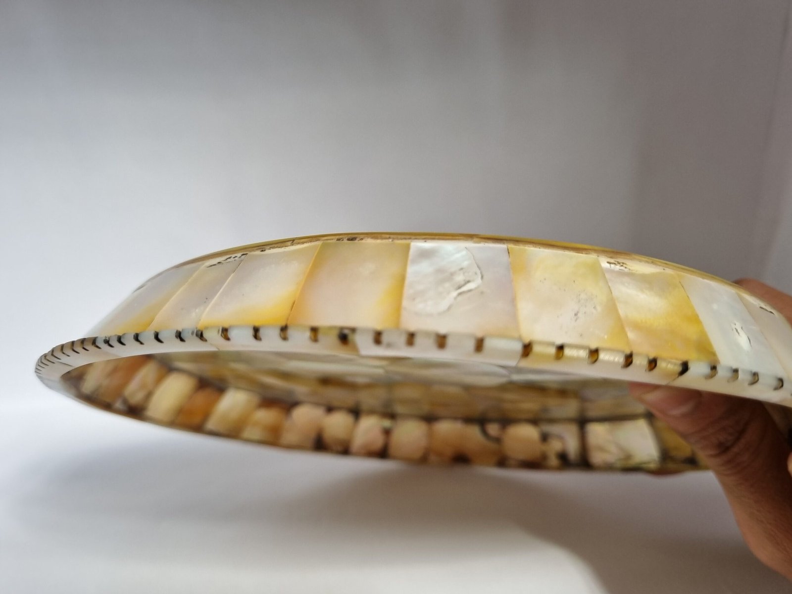 Beautiful Mother of Pearl Plate , Gujarat, Islamic Mughal Design Antique Finishing Plate , Mughal Plate For home Decor , handicrafts MOP - Image 5