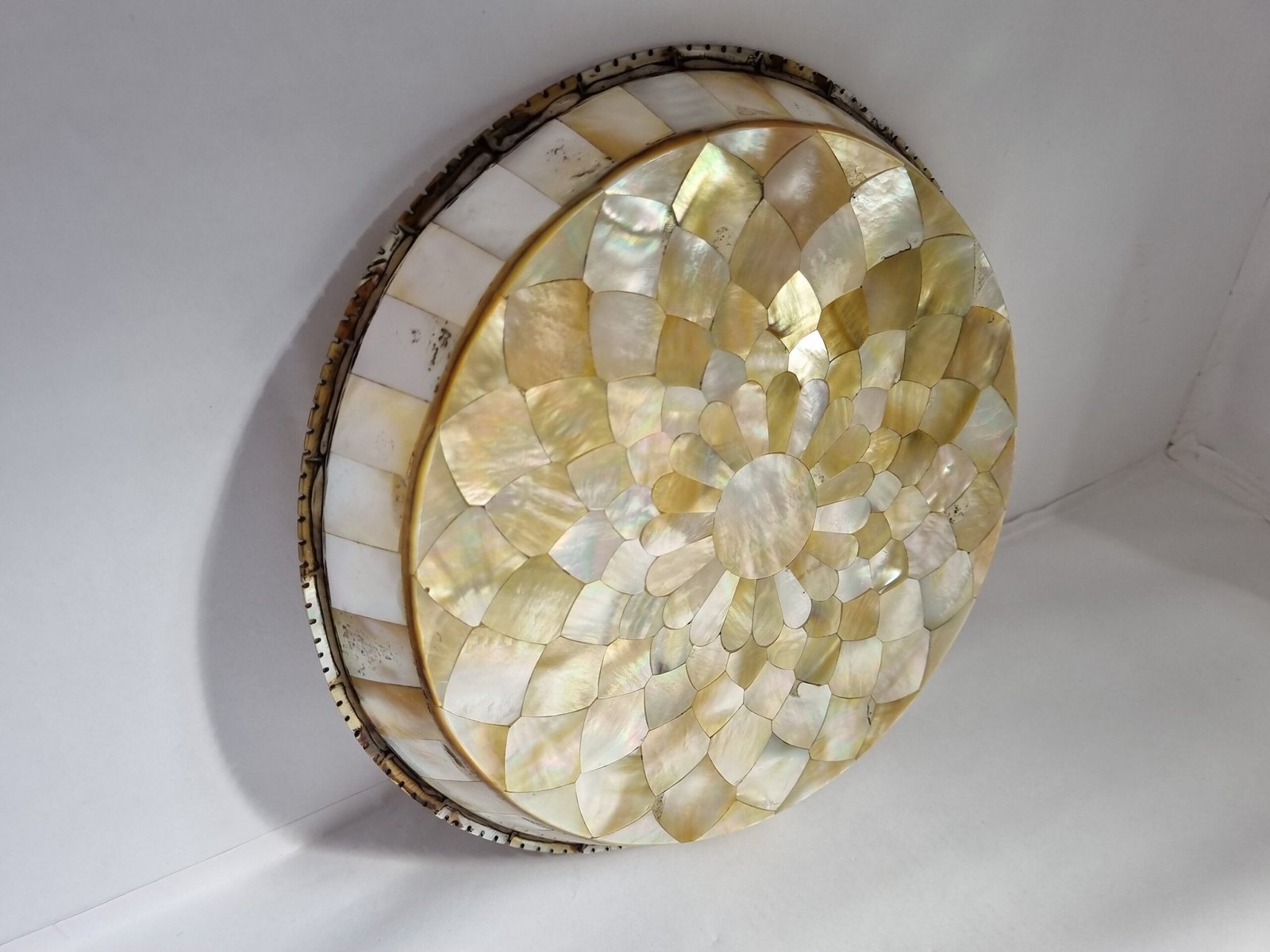 Beautiful Mother of Pearl Plate , Gujarat, Islamic Mughal Design Antique Finishing Plate , Mughal Plate For home Decor , handicrafts MOP - Image 7