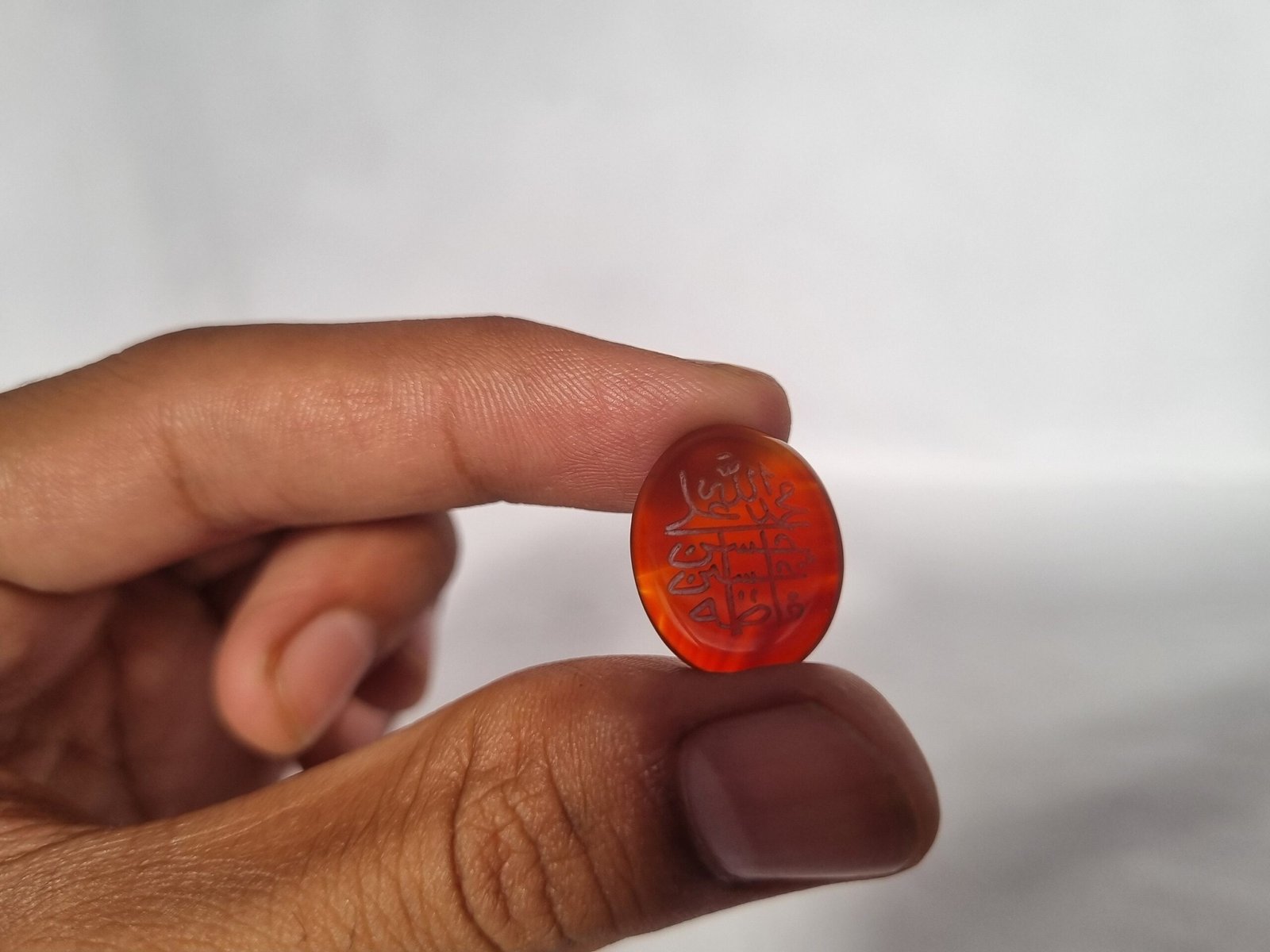 Beautiful Islamic Aqeeq (Agate) Pendant, Small Islamic Pendant, Arabic Calligraphy Pendant, Islamic Jewelery, yemeni Aqeeq Pendant, Akik - Image 2