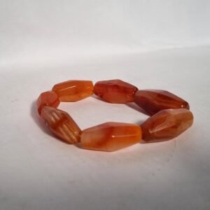 Natural Carnelian Agate Bracelet, Aqeeq Bracelet, Red Aqeeq Bracelet, , Party wear Bracelet, Daily wear Bracelet, cut beads Bracelet,aqiq