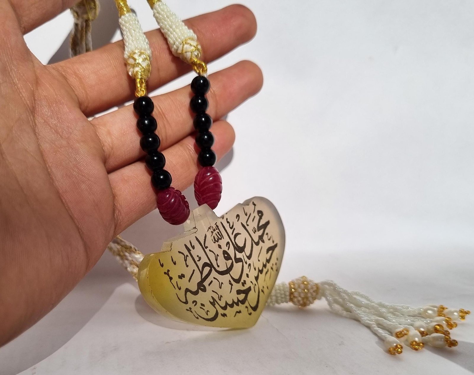 Islamic Panjtan Necklace • Islamic Jewelery • Panjtan Pendant • Engraved Islamic pendant • Muslim Jewelery • Hand Engraved Necklace •Jewel
