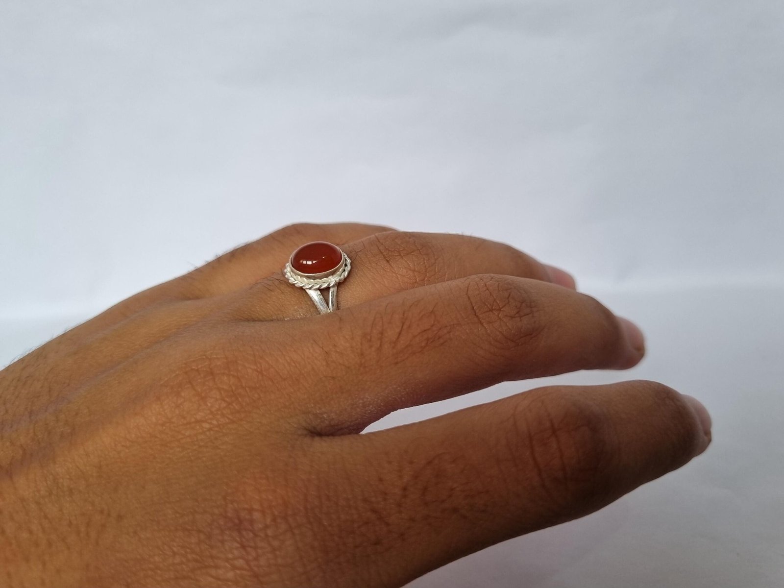 Natural Red Aqeeq (Agate) Ring, Aqeeq Ring ,Red Agate Ring, Yemeni Aqeeq Ring,aqeek Ring,Islamic Aqeeq Ring,Aqeeq Jewelry,Everyday wear Ring - Image 6