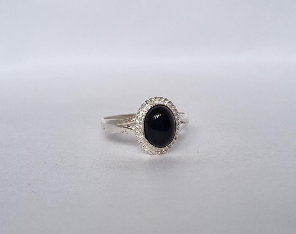 Boho Statememt Black Onyx Ring, Black Onyx Ring, Bohemian Ring, Womens Ring, Gifts For Mom ,Everyday Ring,Statement Ring, Ring For Gift,Akik - Image 2