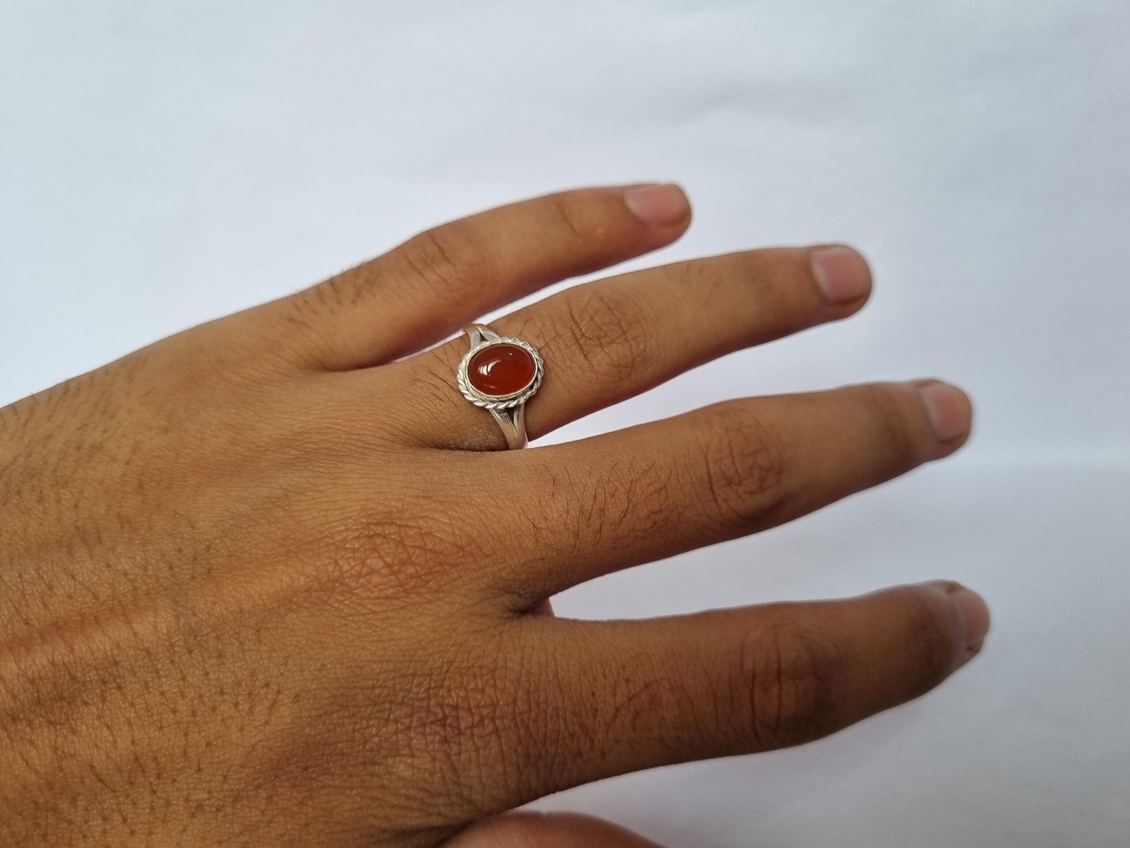 Natural Red Aqeeq (Agate) Ring, Aqeeq Ring ,Red Agate Ring, Yemeni Aqeeq Ring,aqeek Ring,Islamic Aqeeq Ring,Aqeeq Jewelry,Everyday wear Ring - Image 7