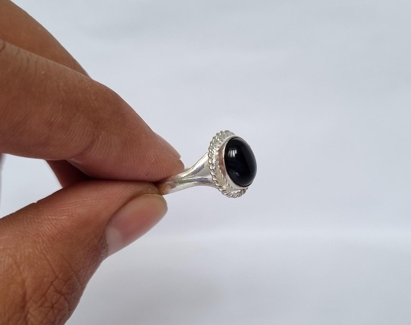 Boho Statememt Black Onyx Ring, Black Onyx Ring, Bohemian Ring, Womens Ring, Gifts For Mom ,Everyday Ring,Statement Ring, Ring For Gift,Akik - Image 4