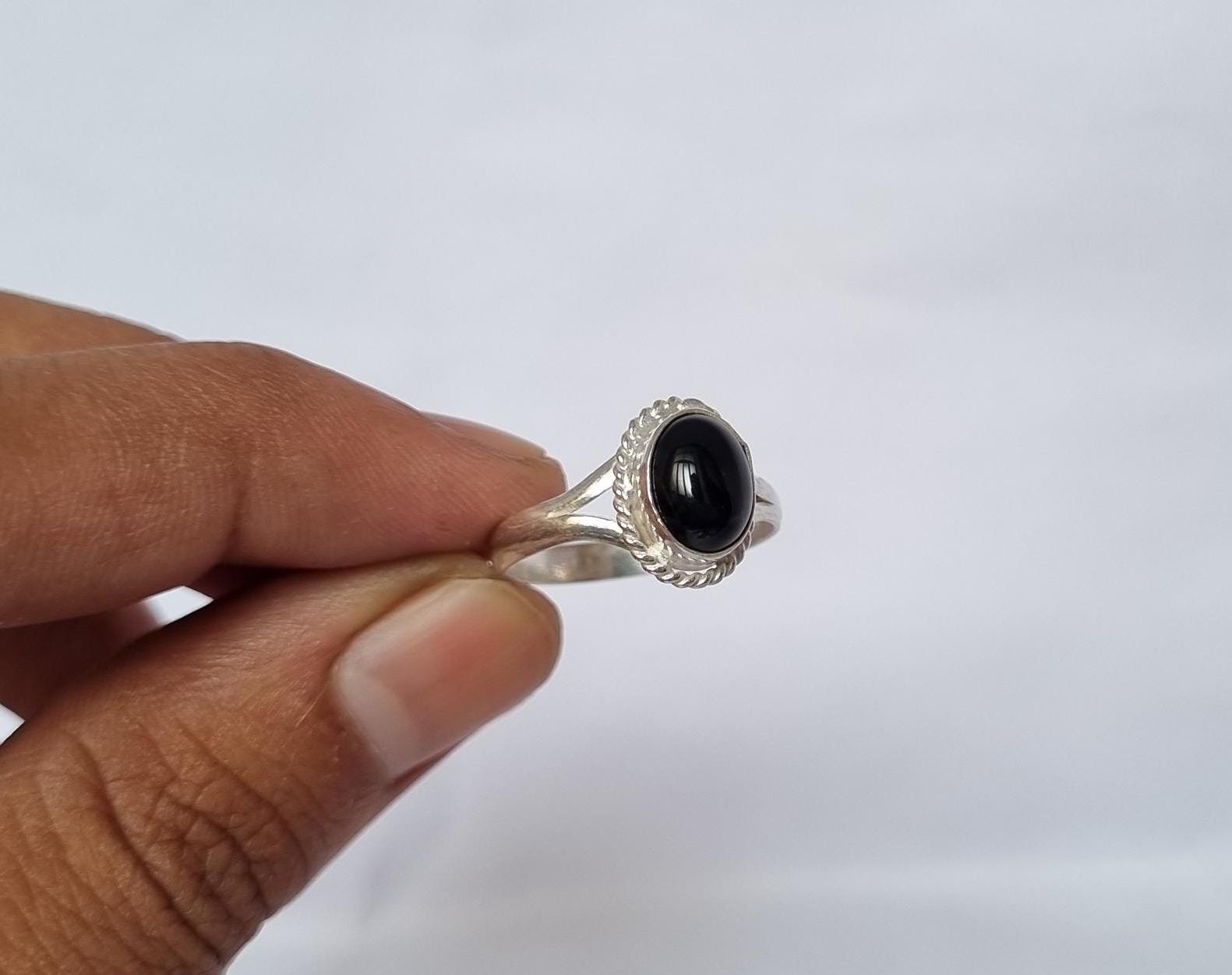 Boho Statememt Black Onyx Ring, Black Onyx Ring, Bohemian Ring, Womens Ring, Gifts For Mom ,Everyday Ring,Statement Ring, Ring For Gift,Akik - Image 6