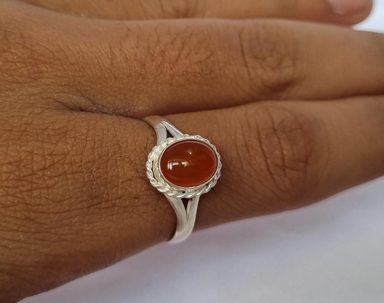 Natural Carnelian Aqeeq (Agate) Ring, Aqeeq Ring,Red Agate Ring, Yemeni Aqeeq Ring,aqeek Ring,Islamic Aqeeq Ring,Aqeeq Jewelry,Everyday Ring - Image 9