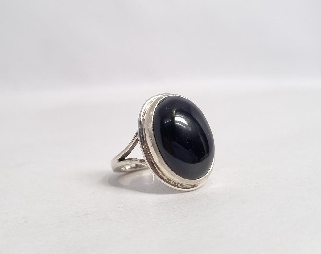 Natural Black Aqeeq (Agate) Ring , Black Agate Ring, Silver Aqeeq Ring , Handmade Silver Ring, Black Aqeeq Ring, aqeeq ring, rings for gift - Image 5