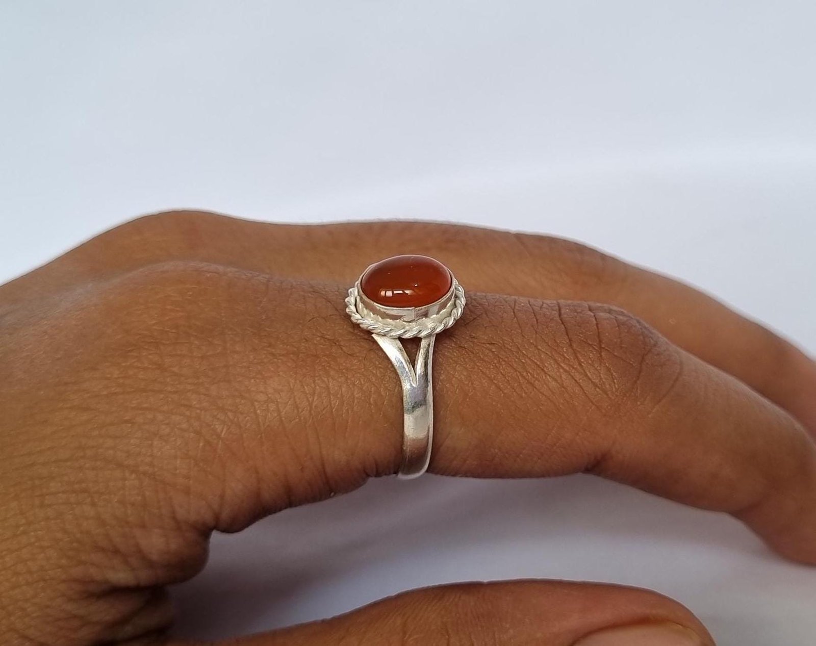 Natural Carnelian Aqeeq (Agate) Ring, Aqeeq Ring,Red Agate Ring, Yemeni Aqeeq Ring,aqeek Ring,Islamic Aqeeq Ring,Aqeeq Jewelry,Everyday Ring - Image 7