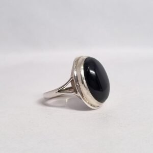 Natural Black Aqeeq (Agate) Ring , Black Agate Ring, Silver Aqeeq Ring , Handmade Silver Ring, Black Aqeeq Ring, aqeeq ring, rings for gift