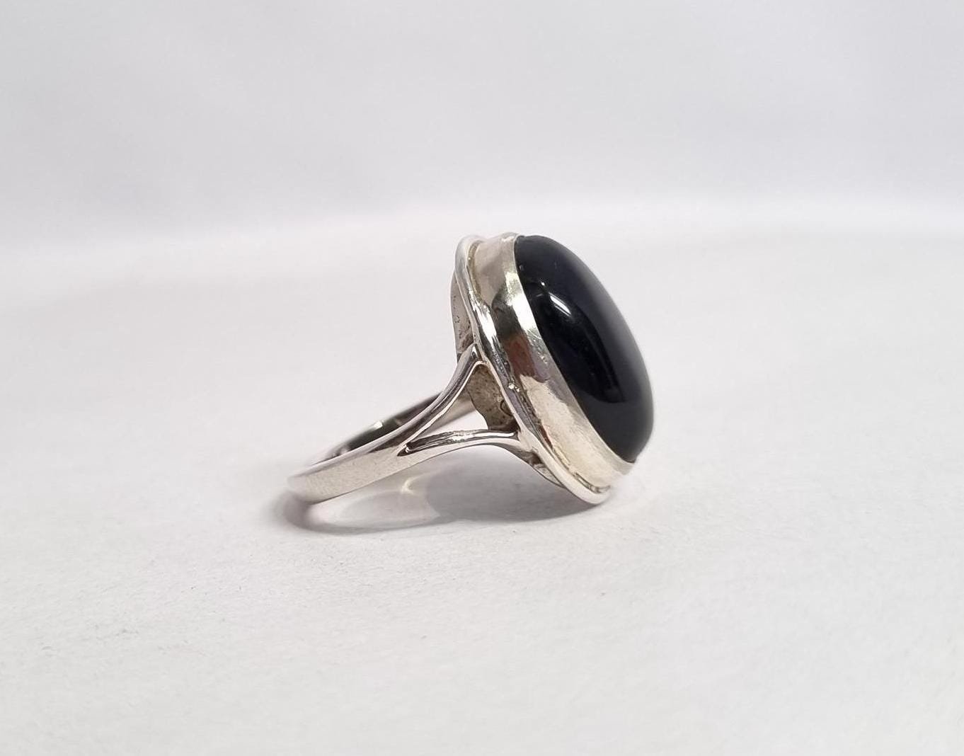 Natural Black Aqeeq (Agate) Ring , Black Agate Ring, Silver Aqeeq Ring , Handmade Silver Ring, Black Aqeeq Ring, aqeeq ring, rings for gift - Image 9
