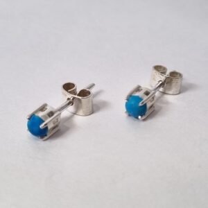 Natural Turquoise Stud Earrings, Turquoise Earring ,silver Turquoise Earrings, Stud Earring , Gift for her,925 Silver Earrings,Blue Earring