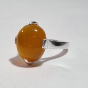 Natural Yellow Aqeeq (Agate) Ring , Yellow Agate Ring, Silver Aqeeq Ring , Handmade Ring, Gifts for him , Yellow Stone Ring , Islamic Ring