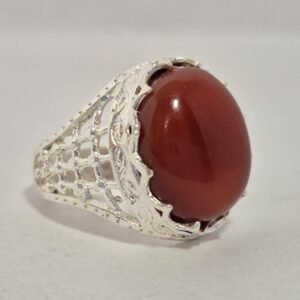 Natural Red Aqeeq (Agate) Ring, Aqeeq Ring ,Red Agate Ring, Yemeni Aqeeq Ring,aqeek Ring,Islamic Aqeeq Ring,Aqeeq Jewelry,Everyday wear Ring