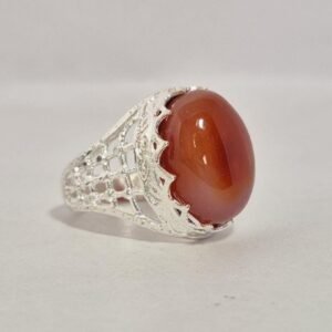 Natural Red Aqeeq (Agate) Ring, Aqeeq Ring ,Red Agate Ring, Yemeni Aqeeq Ring,aqeek Ring,Islamic Aqeeq Ring,Aqeeq Jewelry,Everyday wear Ring