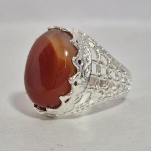 Natural Red Aqeeq (Agate) Ring, Aqeeq Ring ,Red Agate Ring, Red Aqeeq Ring,aqeek Ring,Islamic Aqeeq Ring,Aqeeq Jewelry,Everyday wear Ring