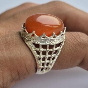 Natural Aqeeq (Agate) Ring , Red Agate Ring , Suleimani Aqeeq Ring ,Ringfor gift ,Everyday ring,Yemeni Aqeeq ,Islamic Ring, Red akik ring