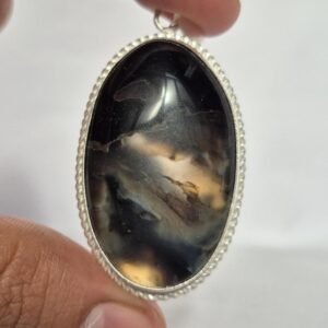 Natural Black Agate Pendant, Black Aqeeq , Gift for her ,Suleimani Aqeeq Pendant, Black Gemstone pendant, Black Aqeeq pendant,casual jewelry