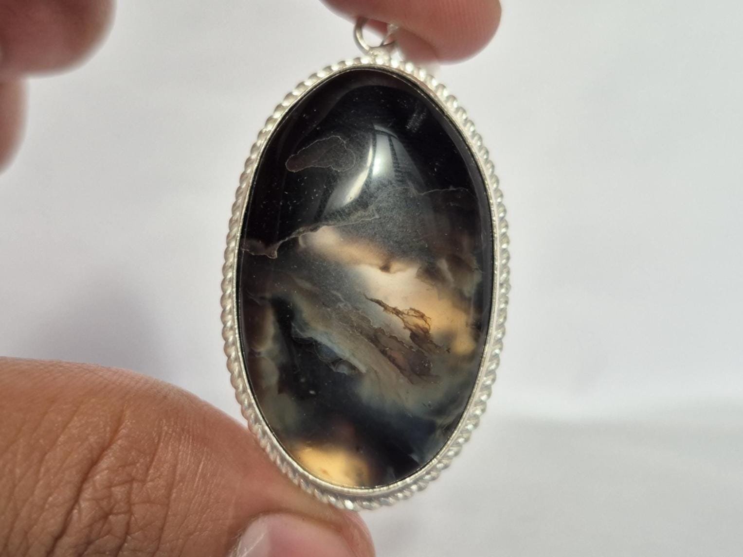 Natural Black Agate Pendant, Black Aqeeq , Gift for her ,Suleimani Aqeeq Pendant, Black Gemstone pendant, Black Aqeeq pendant,casual jewelry