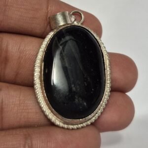 Natural Black Agate Pendant, Black Aqeeq pendant, agate necklace, Natural Gemstone pendant, black stone pendant, gifts for her ,Casual wear