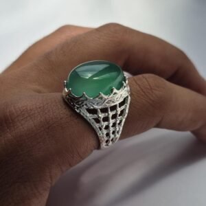 Handmade Green Onyx Ring, Onyx Ring , Gemstone Ring, sword Ring , Islamic ring, Unique design onyx ring , Rings for gift ,Handmade Ring,Gift