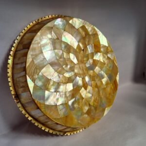 Rare Mughal Mother Of Pearl Plate, Mughal design plate , Gujarat plate ,Handmade, Mughal Plate For home Decor,Antique finish Collectors item