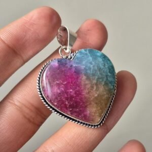 Agate Heart Pendant, Heart gemstone Pendant, Heart Necklace, Gift For Love, Anniversary Gifts, Valentines gift,Agate Heart Necklace ,jewelry