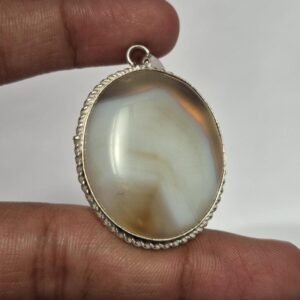 White agate pendant, natural Gemstone pendant,lace agate pendant, anniversary gifts, white agate necklace, agate jewelry, special gifts,Aqiq