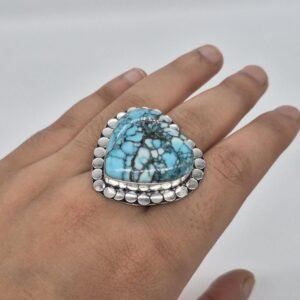 Turquoise Heart Ring, Tibetan Turquoise Ring, Special women's ring ,ladies ring , Handmade turquoise ring, Gifts for love ,everyday ring