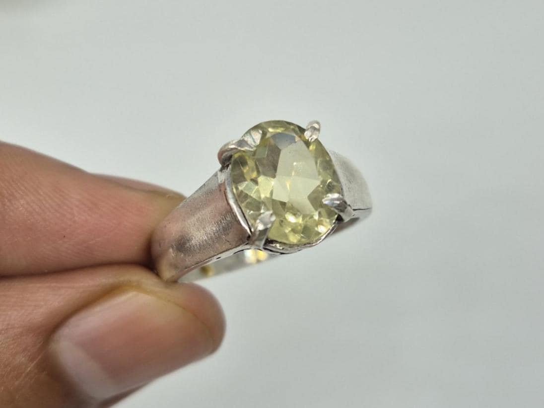 Handmade Citrine ring , yellow citrine ring , promise ring ,simple ring , special gift ring ,extraordinary gemstone ring ,gifts for women's