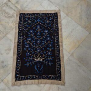 Handmade Embroidery Wall-hanging, Mughal Flower, Tree of life, Indian embroidery textile, home décor Wall-hanging, Mughal Tapestry, Wall Art