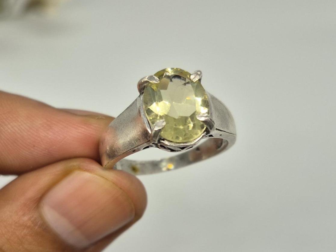 Handmade Citrine ring , yellow citrine ring , promise ring ,simple ring , special gift ring ,extraordinary gemstone ring ,gifts for women's - Image 6