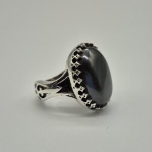 Genuine Hematite Silver Ring, Handmade Silver Ring, Men's Silver Ring, 925 Silver Designer Ring, Hematite Ring, Gifts for him ,Promise Ring