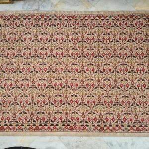 Handmade Mughal Flower Jali Embroidery Wall Hanging– Traditional Indian Floral Tapestry, Boho Jaali Wall Art, Intricate Hand-Stitched Decor.