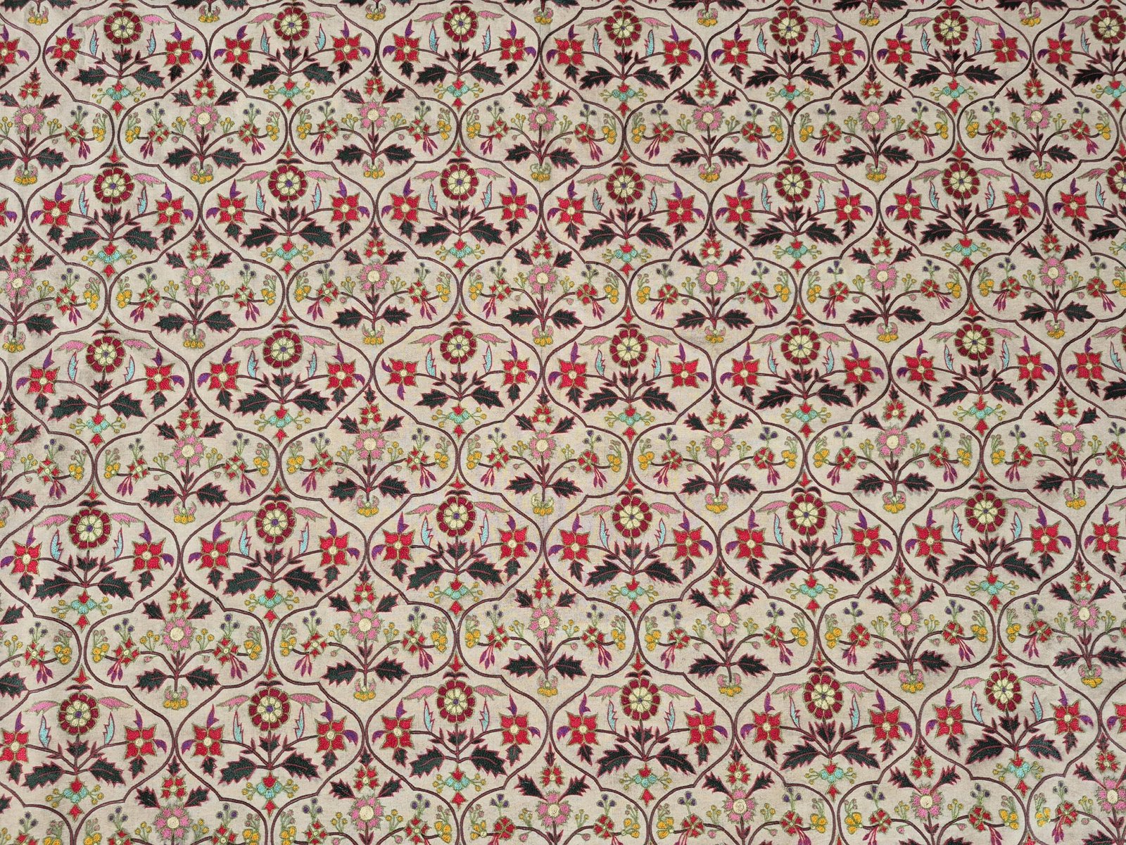 Handmade Mughal Flower Jali Embroidery Wall Hanging– Traditional Indian Floral Tapestry, Boho Jaali Wall Art, Intricate Hand-Stitched Decor. - Image 7