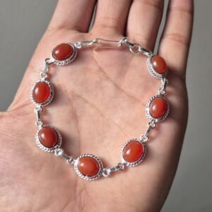 Red Aqeeq (Agate) Bracelet, Adjustable Agate bracelet, red aqeeq bracelet, Handmade aqeeq bracelet, Healing gemstone bracelet, Bracelet gift
